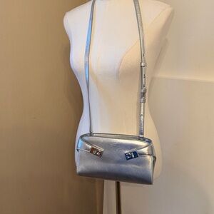 Salvatore Ferragamo Hug mini crossbody Silver Bag NWT